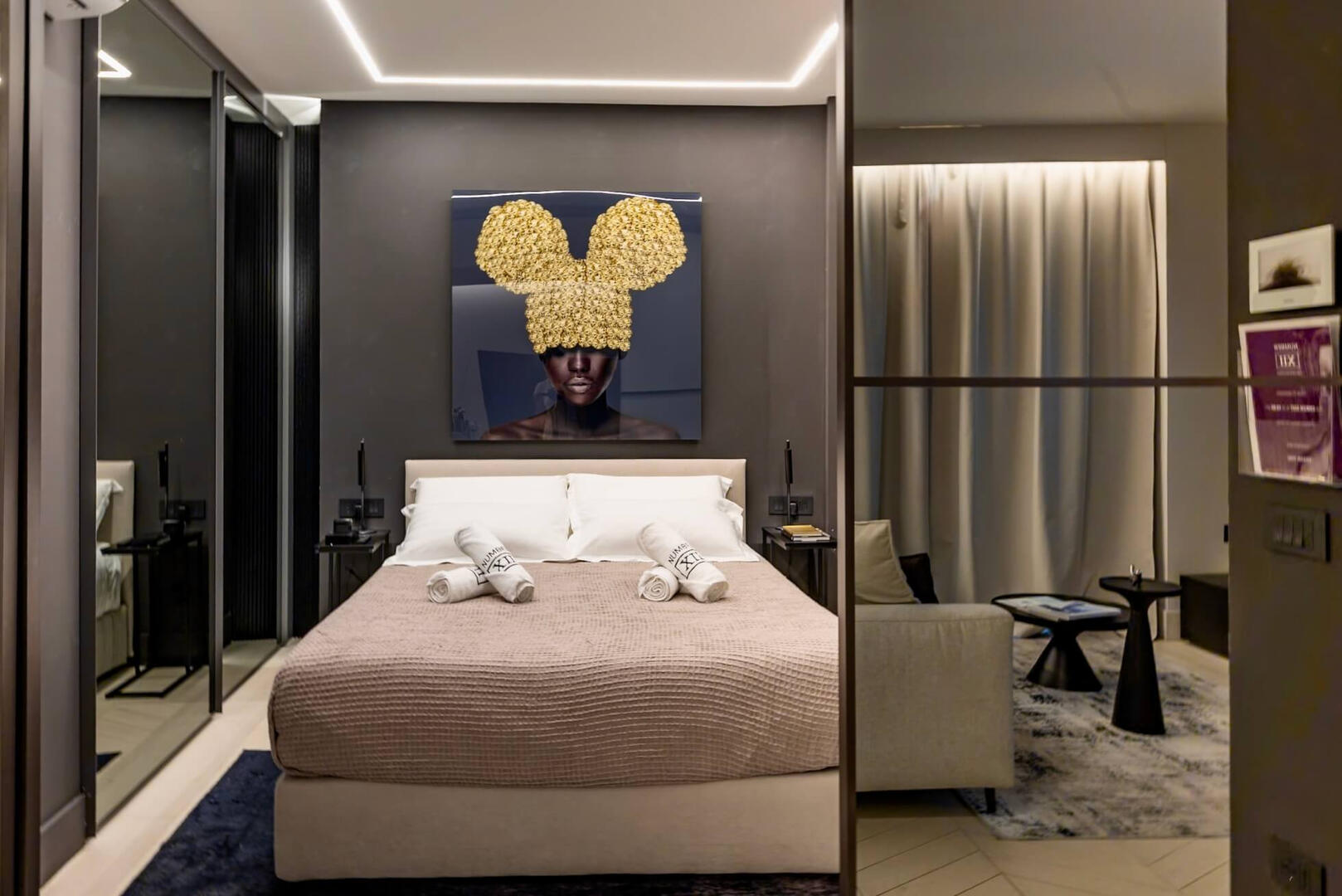 Peaceful bedroom with king-size bed, premium linens, and refined décor for restful nights.